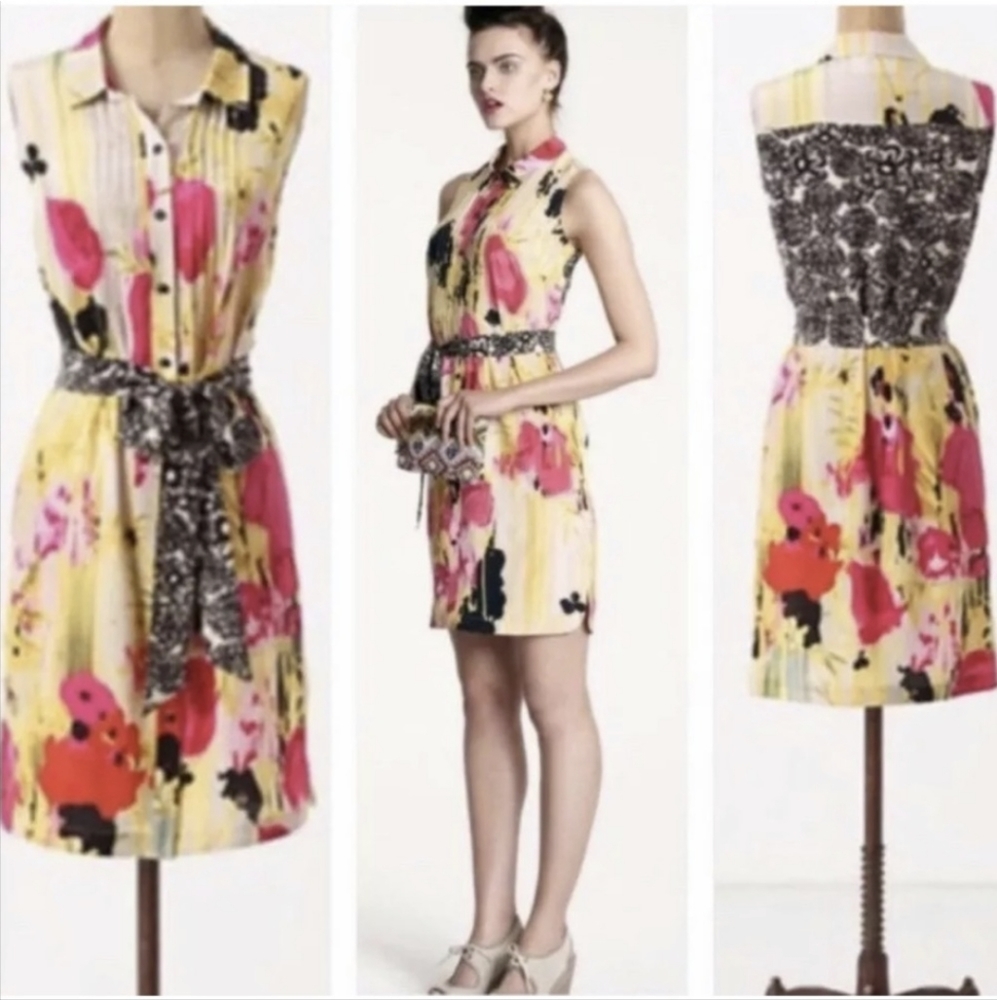 Anthropologie Tabitha 100% Silk Dress